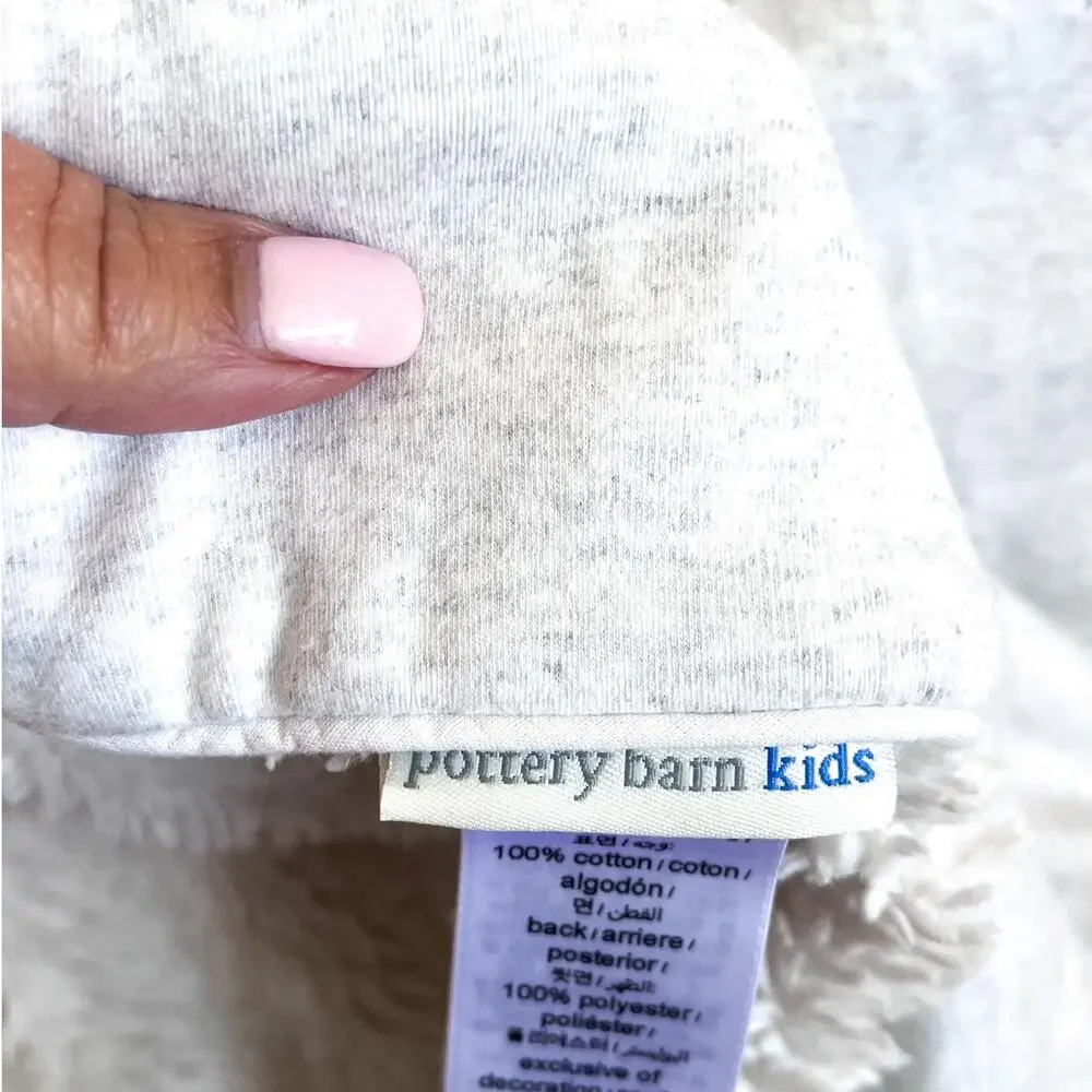 Pottery Barn Reversible Baby Blanket Playtime Plush Sherpa Security 30X40